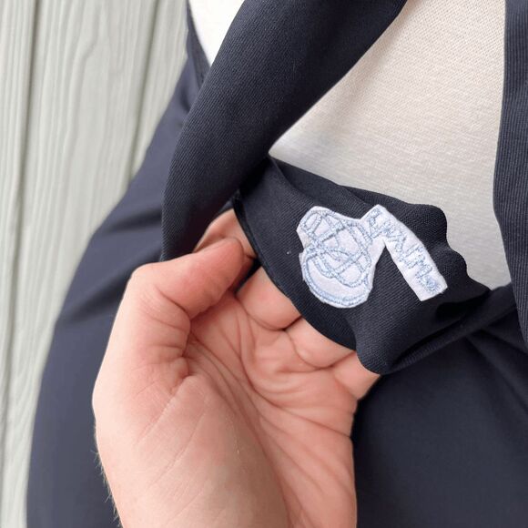 Patagonia Navy Halter Dress Open Back Tie Size M Travel Beach Casual - Picture 7 of 7